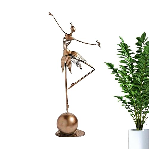 Tanzendes Mädchen für den Garten, (der Vogel) Tanzendes Mädchen-Ornament, Ballerina-Statue-Figur, stehende Mädchen-Dekoration auf dem Rasen, Gartenkunst-Skulptur, moderne Ballett-Mädchen-Figur von Ziurmut
