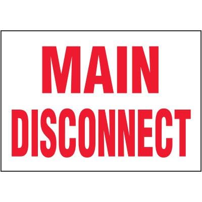 Main Disconnect – Voltage Warning Labels Safety & Compliance Signs / OSHA & ANSI Compliance Signs / Electrical Safety Signs / Electrical Safety Signs, Arc Flash Signs & Lock-Out Signs / Electrical Main Disconnect – Voltage Warning Labels Safety & Compliance Signs / OSHA & ANSI Compliance Signs / Electrical Safety Signs / Electrical Safety Signs, Arc Flash Signs & Lock-Out Signs / Electrical von Ziwarsich