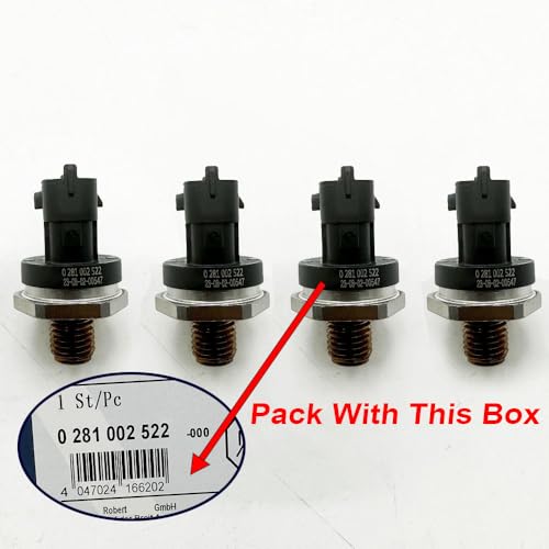 1/4PCS 0281002522 0281002867 0281002405 Common Rail Kraftstoffdrucksensor 281002522 /Fit for Nissann Renault Espace III IV(4PCS) von Zixmix