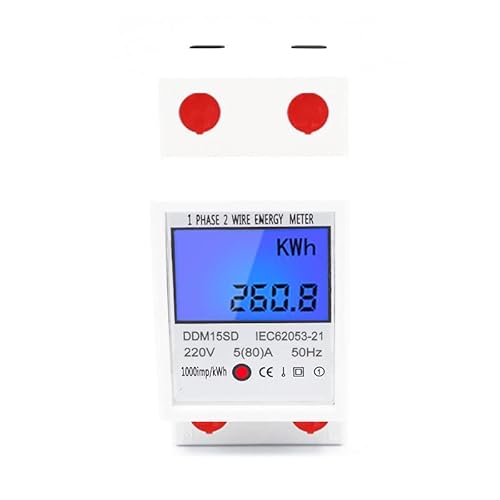 Ziyan LCD/WECHSELSTROMZÄHLER STROMZÄHLER GEEICHT FÜR DIN HUTSCHIENE 5 (32) A AC 220V von Ziyan