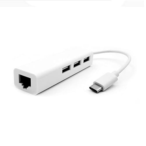 Ziyan USB C auf 3 x USB A und RJ45 Ethernet LAN Adapter Hub Kabel Mac USB-C Netzwerk für Win XP / 7/8 /10/ MACOS von Ziyan