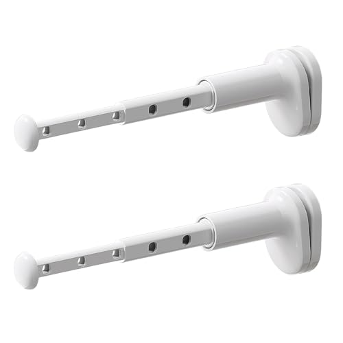 2 Pcs Reise Wäscheständer Klein Tragbar Reise-Kleiderständer Mini Wäschetrockner Wandtrockner Ausziehbar, Platzsparender Geeignet für Hotel Balkon Badezimmer, Kleiderbügel für bis zu 7 Kleidungsstücke von Ziyonix
