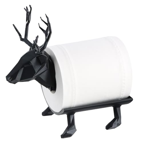 Toilettenpapierhalter Hirsch, Lustiger Toilettenpapierhalter für 4cm, ersatzrollenhalter toilettenpapier Kann als Toilettenpapier-Dekoration oder -Aufbewahrung verwendet Werden, schwarz Toilettenpapierhalter Hirsch, Lustiger Toilettenpapierhalter für 4cm, ersatzrollenhalter toilettenpapier Kann als Toilettenpapier-Dekoration oder -Aufbewahrung verwendet Werden, schwarz von Ziyonix