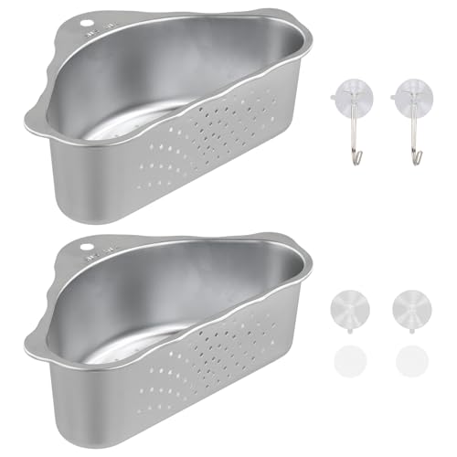Ziyonix 2 Stück 304 Edelstahl Spüle Abfluss Regal, Waschbecken Filterablage Abflusskorb Lagerregal Ohne Bohren Dreieckige Spüle Sieb Korb Saugnapf für Filter Lebensmittelabfall und Waschen Obst Oder Ziyonix 2 Stück 304 Edelstahl Spüle Abfluss Regal, Waschbecken Filterablage Abflusskorb Lagerregal Ohne Bohren Dreieckige Spüle Sieb Korb Saugnapf für Filter Lebensmittelabfall und Waschen Obst Oder von Ziyonix