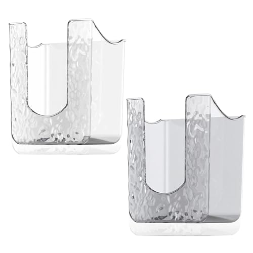 Ziyonix 2 Stück Feuchttücher Box, Feuchttuchspender Wandhalterung, Feuchtes Toilettenpapier Box, Selbstklebende Feuchttücher Aufbewahrungsbox für Badezimmer Küchen Schlafzimmer von Ziyonix