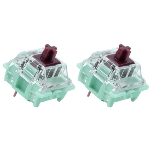 Kutethy X Gateron JADE Series Double-stage spring Mechanical Keyboard Schalter Brown V3 Pro,3-Pin 55gf Tactile/Pre Lubed/RGB/LED Schalter（Brown V3 Pro,10pcs） von Zjmehty