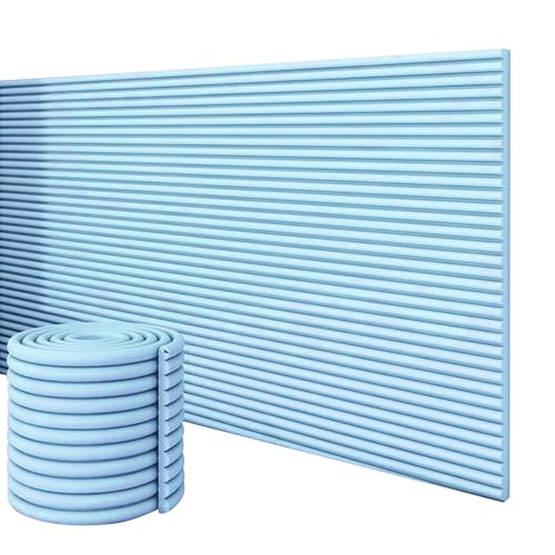 Zjyfyfyf Wandkissen Kinderzimmer Bett Selbstklebende 200cm Wandpaneele Gepolstert Selbstklebend Wandschutz Wandpolster Polsterpaneel Paneele Wand Polster, Wall Panels(Light Blue,10x200 cm) von Zjyfyfyf