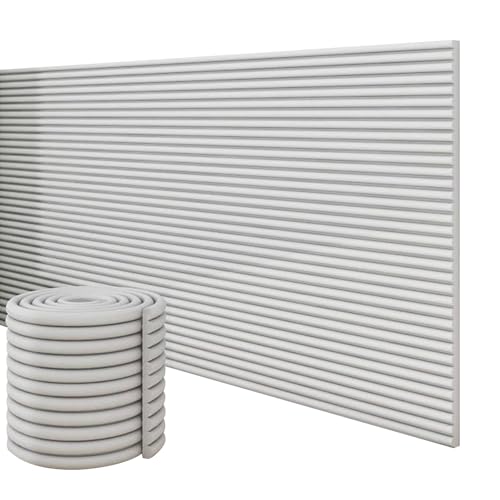 Zjyfyfyf Wandkissen Kinderzimmer Bett Selbstklebende 200cm Wandpaneele Gepolstert Selbstklebend Wandschutz Wandpolster Polsterpaneel Paneele Wand Polster, Wall Panels(Light Grey,10x200 cm) von Zjyfyfyf