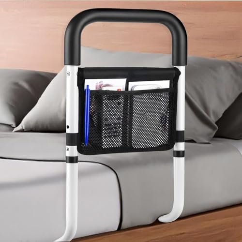 Zjyufy Bettgitter für ältere Menschen und Erwachsene, Sicherheitsbetthilfe, mit Aufbewahrungstasche, Fallschutz, Haltegriff, passend für King Queen Doppelbett, sichere Unterstützung Handlaufstange für von Zjyufy