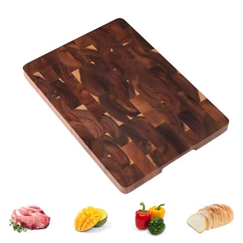 Zjyufy Groß Schneidebrett Holz Schneidebrett Akazienholz Küchenbrett Schneidebrett HolzHirnholz Schneidebrett rutschfeste Füße Eingebauten Griffen, Servierbrett für Küche, 40 x 30 x 3 cm Zjyufy Groß Schneidebrett Holz Schneidebrett Akazienholz Küchenbrett Schneidebrett HolzHirnholz Schneidebrett rutschfeste Füße Eingebauten Griffen, Servierbrett für Küche, 40 x 30 x 3 cm von Zjyufy