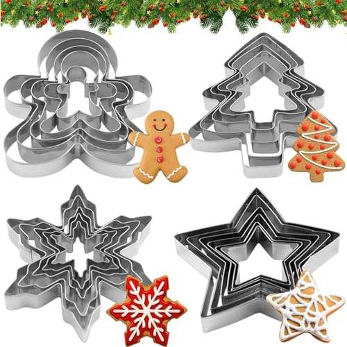 20 Stück Weihnachten Ausstechformen – Weihnachtsbaum, Lebkuchenmann, Schneeflocke, Stern, Ausstecher Weihnachten, Plätzchen Ausstecher Weihnachten, Weihnachten Ausstecher, Weihnachtsausstecher 20 Stück Weihnachten Ausstechformen – Weihnachtsbaum, Lebkuchenmann, Schneeflocke, Stern, Ausstecher Weihnachten, Plätzchen Ausstecher Weihnachten, Weihnachten Ausstecher, Weihnachtsausstecher von Zkaoai