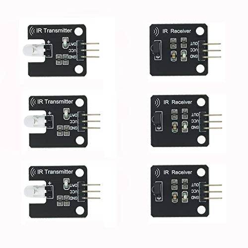 ZkeeShop 3 Sets 38khz IR Receiver IR Transmitter Sensor Module Kit Compatible for Arduino von ZkeeShop