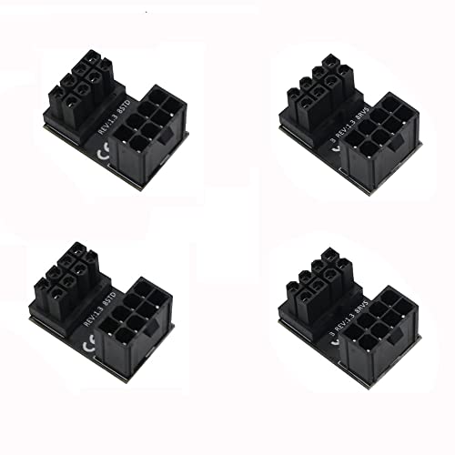 ZkeeShop 4Pcs 8Pin Female to 8Pin Male 180 Degree Angle Connector Power Adapter Board for Desktop Graphics Card GPU von ZkeeShop