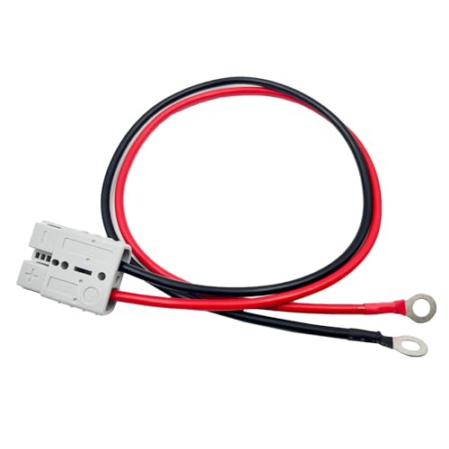 ZkeeShop 50A Stecker für Anderson auf O-Ring Batterieanschlusskabel 10AWG Kabel 600V SolarKabel für Auto Wohnmobil Boot Anschluss (0.6M) von ZkeeShop