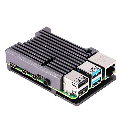 ZkeeShop Aluminium Gehäuse mit Dual-Lüfter Kühlkörper Compatible for Raspberry Pi 4 Model B (Raspberry Pi Board Nicht enthalten) (Grau Without Fan) von ZkeeShop