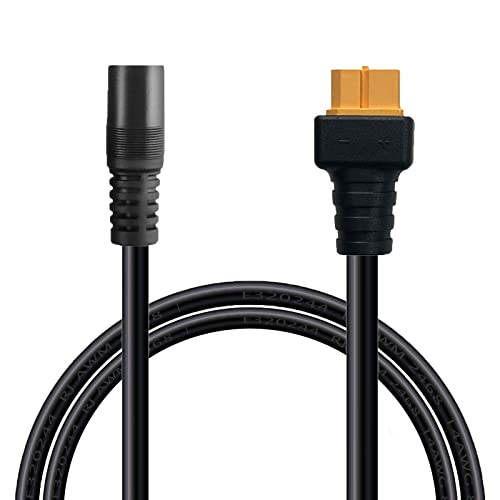 ZkeeShop DC8mm auf XT60 Adapter kabel,DC7909 auf XT60 Verlängerungskabel 14AWG Solar Kabel Kompatibel für DELTA River Jackery Bluetti und mehr Tragbare Powerstation Solarpanel 1.5M (DC8MM Female) von ZkeeShop