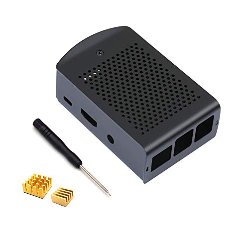 ZkeeShop Gehäuse Aluminium mit Kühlkörper Compatible for Raspberry Pi 3 Model B，Pi 3 B+，Pi 2 Model B (Schwarz) von ZkeeShop