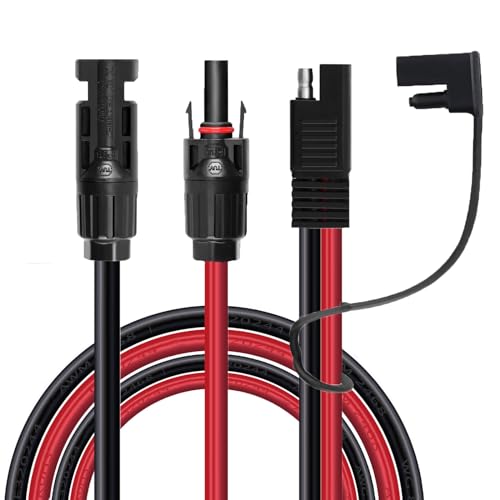 ZkeeShop Solarsteker auf SAE Adapter 10AWG Anschluss Kabel mit Reverse Adapter Photovoltaik Kabel Verlängerungskabel für Solarpanel (50CM) von ZkeeShop