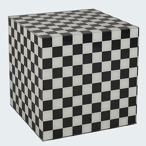 Zkfpet Schachbrett-Couchtisch, Gaming-Beistelltisch, Acryl-Vitrinen, for Wohnzimmer, Terrasse(Black) von Zkfpet