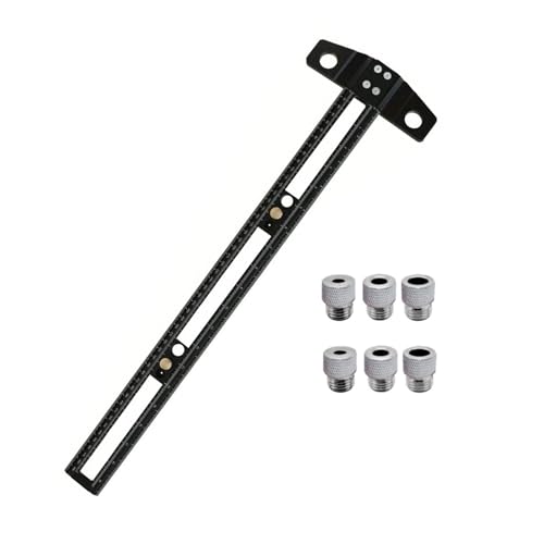 2-in-1-Winkel-Lineal für Holzbearbeitung, präzise, mit metrischer und britischer Skala, hellschwarze oder rote Beschichtung 2-in-1-Winkel-Lineal für Holzbearbeitung, präzise, mit metrischer und britischer Skala, hellschwarze oder rote Beschichtung von Zktfyshk