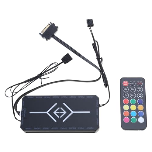 ARGB Controller 4Pin PWM 5V 3Pin ARGB Cooling Fan Remote Control For Case Chassis Radiator 5V ARGB Cooling Fan Adapter von Zktfyshk