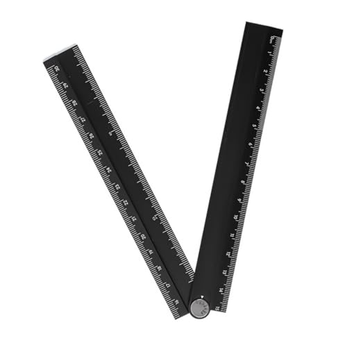 Gerades Lineal, 30 cm, Aluminium-Winkelmesser, faltbares Winkelwerkzeug mit klarer Skala, Upgrades für Architekten und Künstler Gerades Lineal, 30 cm, Aluminium-Winkelmesser, faltbares Winkelwerkzeug mit klarer Skala, Upgrades für Architekten und Künstler von Zktfyshk