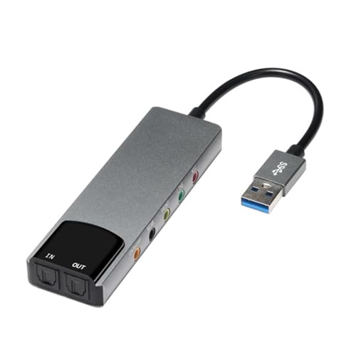 Hochauflösender USB-Soundadapter mit optischer Faser-SPDIF-Eingang/Ausgang für verbesserte Klangerlebnisse Hochauflösender USB-Soundadapter mit optischer Faser-SPDIF-Eingang/Ausgang für verbesserte Klangerlebnisse von Zktfyshk