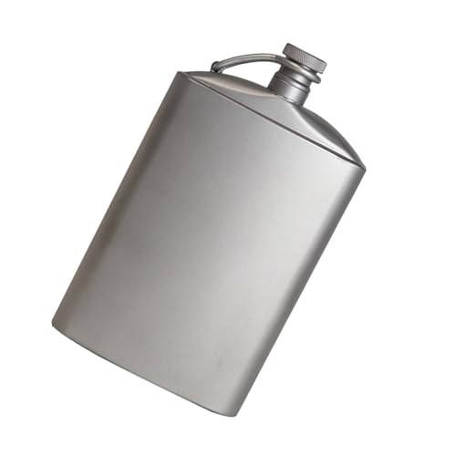 Tragbarer Flachmann, 260 ml/200 ml, mit Schraubverschluss, tragbare Weinflasche für Camping und Outdoor-Abenteuer von Zktfyshk