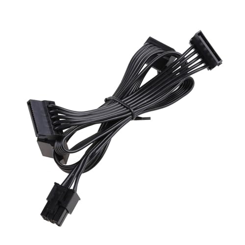 Zktfyshk 1pc Praktischer Dauerhafter PC Server 6Pin Bis 4 Netzkabeladapter Splitterkabel 18AWG Schwarz 85 cm Zktfyshk 1pc Praktischer Dauerhafter PC Server 6Pin Bis 4 Netzkabeladapter Splitterkabel 18AWG Schwarz 85 cm von Zktfyshk