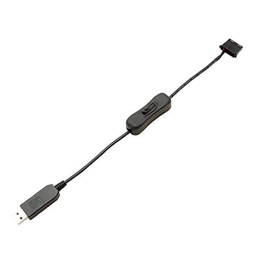 Zktfyshk 34 cm 4-poliges USB-Kabel, 5 V auf 12 V, Computer-Gehäuse, Lüfter, Adapterkabel mit An-/Aus-Schalter, Konverter, Netzadapter, PC von Zktfyshk