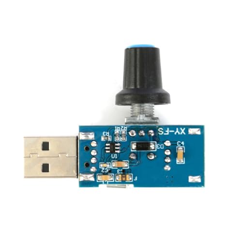 Zktfyshk 5W USB Lüfter Stepless Governor USB Speed ​​Controller 5V USB 4-12V Geschwindigkeitskontrollknopf Mit Schalter Für USB Lüfter von Zktfyshk