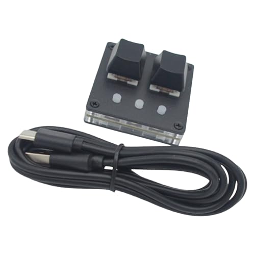 Zktfyshk Anpassbare kleine Tastaturschalter mit 2 Tasten, optional mit Farblicht-TypeC-Anschluss erhöht die Produktivität Zktfyshk Anpassbare kleine Tastaturschalter mit 2 Tasten, optional mit Farblicht-TypeC-Anschluss erhöht die Produktivität von Zktfyshk