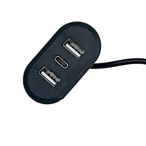 Zktfyshk Desktop Hole Embedded USB Type C Charging Adapter Splitter For Laptop PC Charging Furniture Office von Zktfyshk