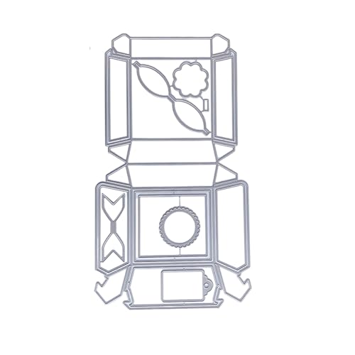 Zktfyshk Hamburger-Box-Stanzschablone, Karbonstahl, gestanzt, Prägung für Foto, Scrapbooking, Kartenherstellung, Dekorationen Zktfyshk Hamburger-Box-Stanzschablone, Karbonstahl, gestanzt, Prägung für Foto, Scrapbooking, Kartenherstellung, Dekorationen von Zktfyshk