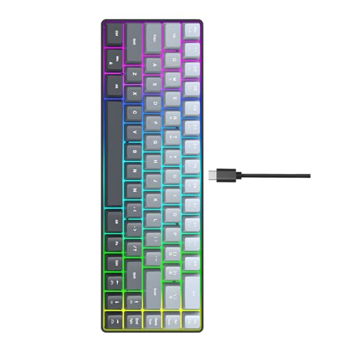 Zktfyshk Hot Swappable Gaming-Tastaturen mit 68 Tasten, RGBs, Seitenbeleuchtung, IP54-Schutz, 1000 Millionen Tastenanschläge, Lebensdauer der Tastenkappen Zktfyshk Hot Swappable Gaming-Tastaturen mit 68 Tasten, RGBs, Seitenbeleuchtung, IP54-Schutz, 1000 Millionen Tastenanschläge, Lebensdauer der Tastenkappen von Zktfyshk