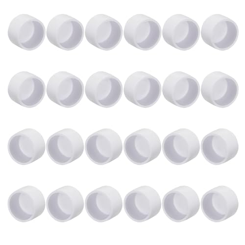 24 Pcs Praktische PVC Endkappen Tragbares Zubehör Für 3/4 Zoll 1/4 2 Rohre Sch40 Rohrabdeckungen Einrichtungsstoffe Sanitär Rohr Rohr Endkappen von Zkydhbd