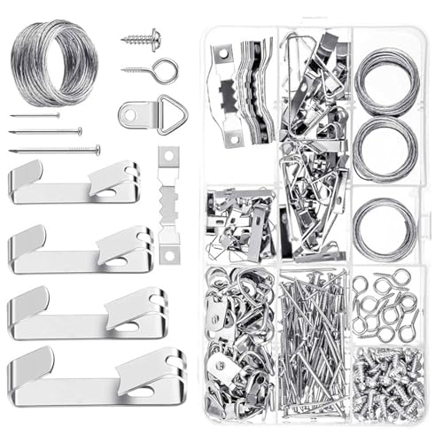 246pcs Metall Bildhänger Mit Nägeln Heavy Dut Hanging Hook Hardware Hanging Kits Auf Holz/Trockenbauwänden Bilderrahmen Kleiderbügel Für Wandmontage Mit Nägeln Schwerdetition 246pcs Metall Bildhänger Mit Nägeln Heavy Dut Hanging Hook Hardware Hanging Kits Auf Holz/Trockenbauwänden Bilderrahmen Kleiderbügel Für Wandmontage Mit Nägeln Schwerdetition von Zkydhbd