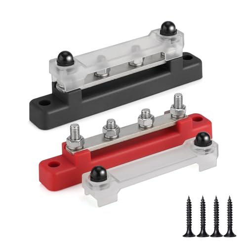 Zkydhbd 4 Blockanschlüsse Nach Stromverteilung Mit Abdeckung 150A Marine Klemmen Batterieklemmen Verteilungsblock (1/4 Batterieklemme Klemme Klemme von Zkydhbd
