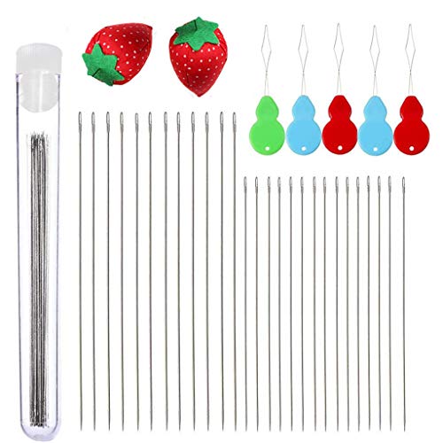 47 Stcs Big Eye Perle Nadel Samennadel Erdbeernadeln Pin Kissen Für Perlenfadenschmuck Machen Samen Perlennadeln Machen 47 Stcs Big Eye Perle Nadel Samennadel Erdbeernadeln Pin Kissen Für Perlenfadenschmuck Machen Samen Perlennadeln Machen von Zkydhbd