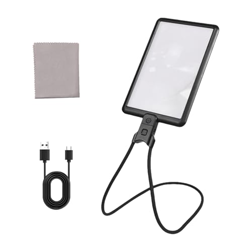 4x Großer Nackenverschleiß Flexibler Lupenglas Mit 43 Hellen LEDs Für Senioren Lesen Und Feine Detailarbeit Tragbare Länder von Zkydhbd