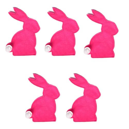 5 Stück Buntes Kaninchen Besteck Abdeckungen Exquisites Bestecksack Set Messer Gabel Beutel Besteck Abdeckung Tischdekorationen von Zkydhbd