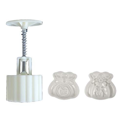 50g Cookie Stamp Moon Kuchenform Hand Presse Für Mitte Des Autumens Gebäckwerkzeug Mit Glücklicher Bag Stempel Grüner Bohnengebäckform von Zkydhbd