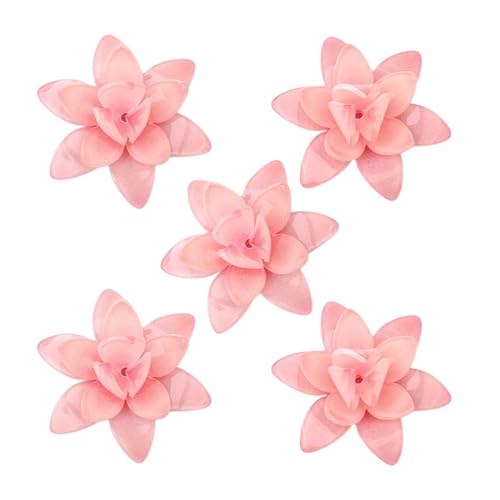 5pcs Lotuses Blumen/Blatt Verzierung Leichtes Harzschmuck Erkenntnis Schmuckversorgungen Für Handwerks Und Kunstprojekte Kunstbedarf von Zkydhbd
