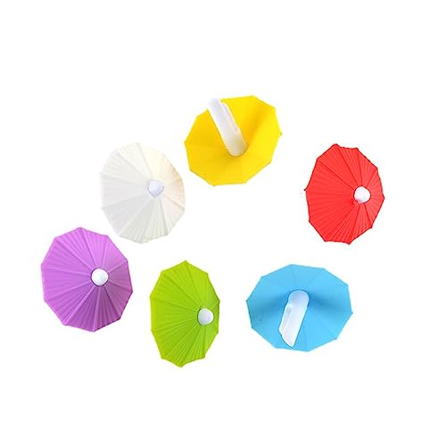 6pcs/Set Silikon Weinglas Identifikator Cocktail Identifikator Schild Regenschirm Form Weine Glasmarkierungen Party Lieferungen von Zkydhbd