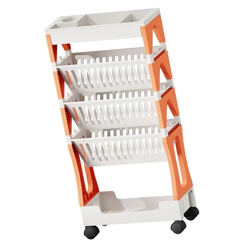 Aufbewahrungswagen mit 5 Ebenen/2 Etagen und Allzweckwagen für Küche, Badezimmer, Wohnzimmer, Dekoration Aufbewahrungswagen mit 5 Ebenen/2 Etagen und Allzweckwagen für Küche, Badezimmer, Wohnzimmer, Dekoration von Zkydhbd