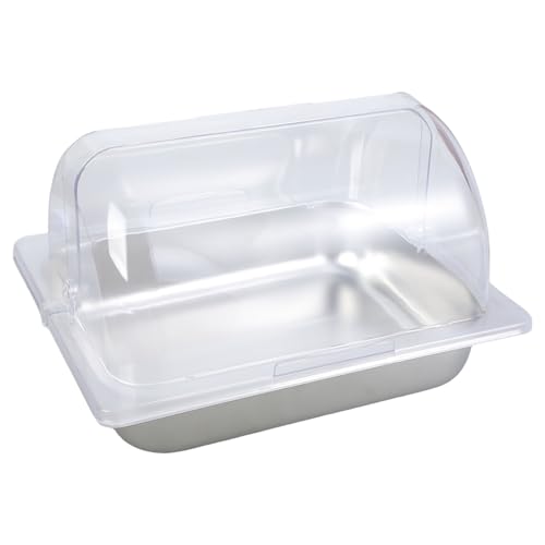 Gewerbe Grade Edelstahl Buffet Präsentation Tablett Clear Deckel Suqare Form Lebensmittel Serviert Pfanne Gewürzspanner Gewerbe Grade Edelstahl Buffet Präsentation Tablett Clear Deckel Suqare Form Lebensmittel Serviert Pfanne Gewürzspanner von Zkydhbd