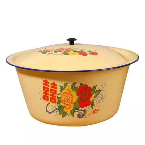 Große Mixing Bowl Fashioned Schmalzbecken Mit Deckel Dessertbehälter Praktische Emailware Zum Kochen Und Lebensmittellagerung Große Mixing Bowl Fashioned Schmalzbecken Mit Deckel Dessertbehälter Praktische Emailware Zum Kochen Und Lebensmittellagerung von Zkydhbd