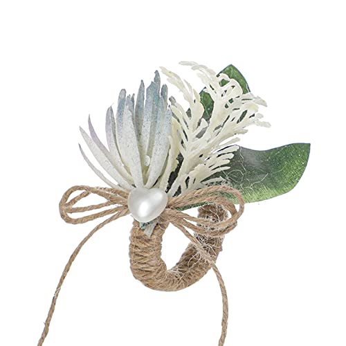 Handgefertigte Blumen Und Perle Kerzenlicht Abendessen Serviette Buckle Natural Dinner Tische Für Weihnacht Bankett von Zkydhbd