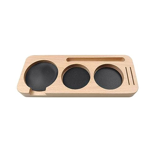 Holzkaffeefilter Manipulationshalter Espresso Kaffeestech Tablett 51/58mm Kaffeemaschine Basis Rack Coffee Accessoires von Zkydhbd