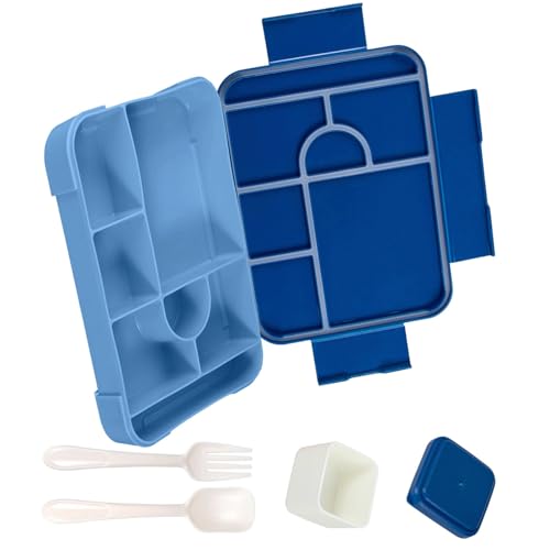 Multi Kompartiment Bentos Box Mit Deckel Plastikmahlzeit Vorbereitungsbehälter Für Schüler Schul Mittagessen Mikrowellen Safe Mahlzeitbox Mit Versiegelungsdeckel von Zkydhbd